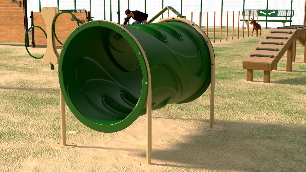 3D model Dog Park with People