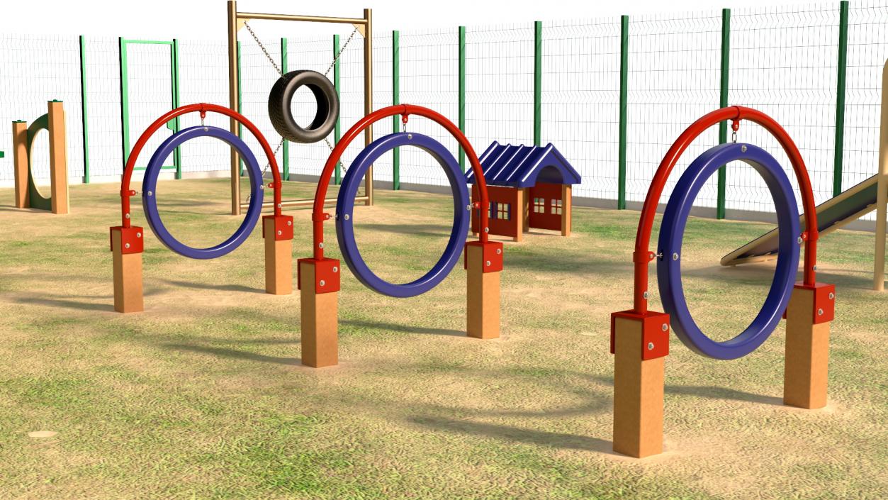 3D model Dog Park with People