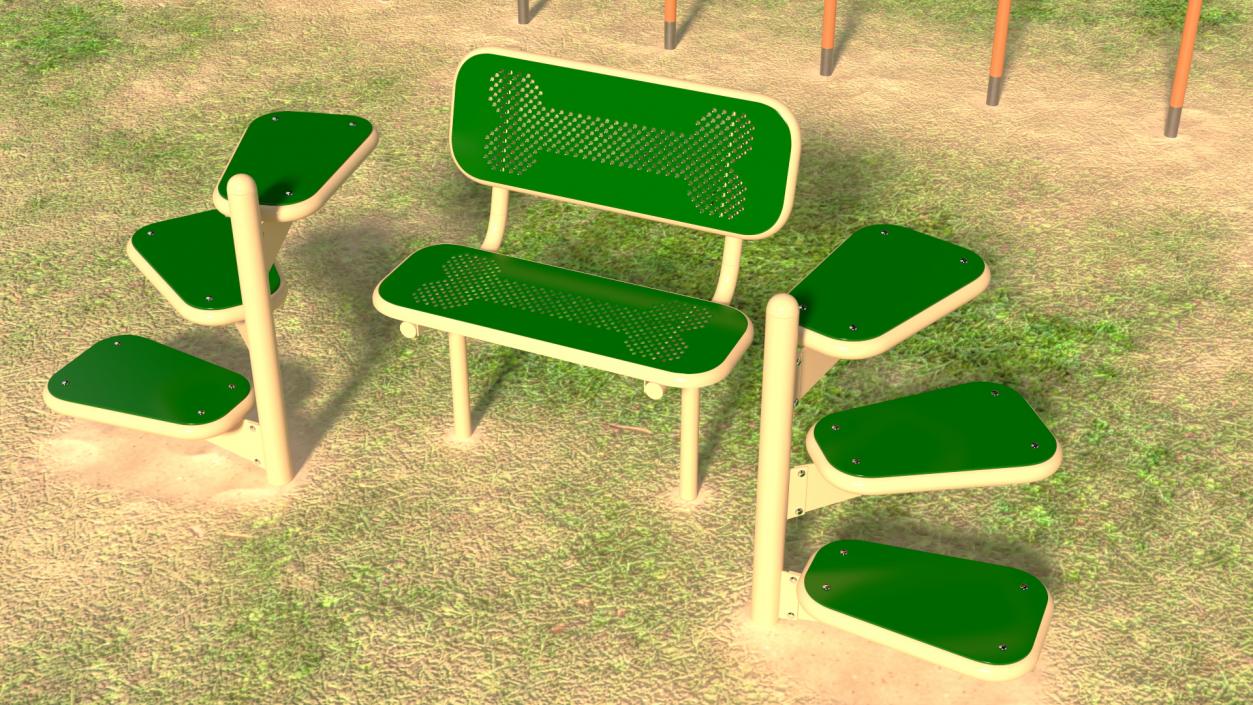 3D model Dog Park with People