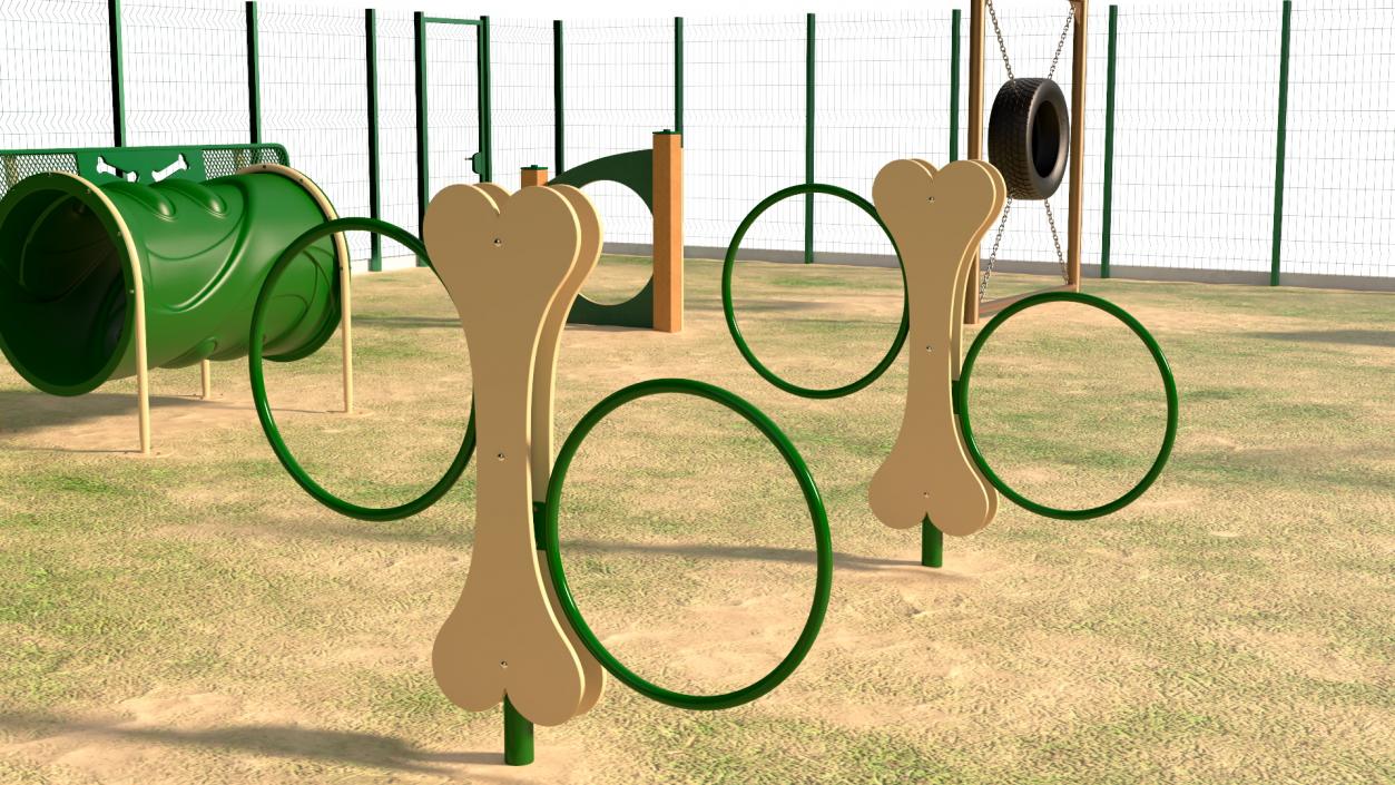 3D model Dog Park with People