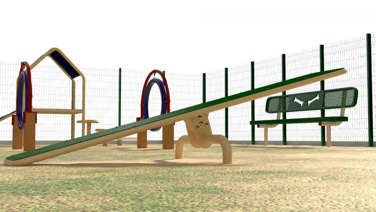 3D model Dog Park with People