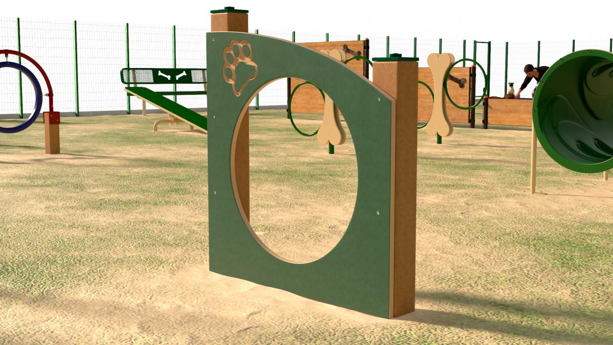 3D model Dog Park with People