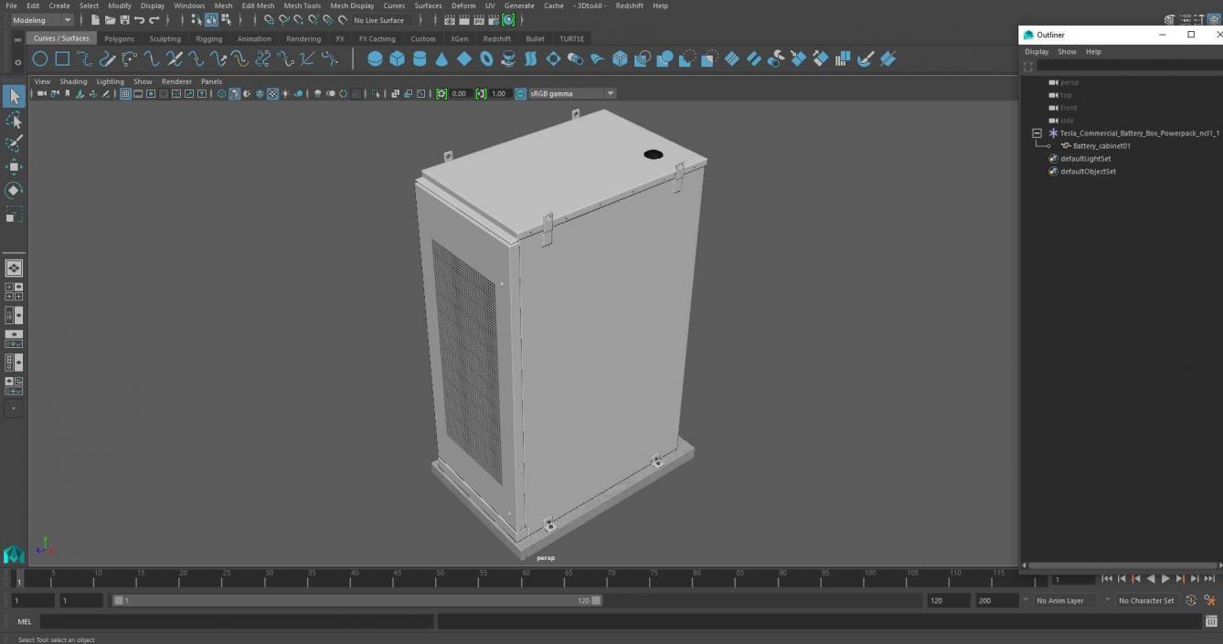 3D Tesla Commercial Battery Box Powerpack model