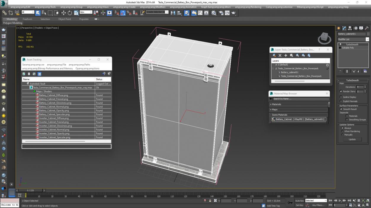 3D Tesla Commercial Battery Box Powerpack model