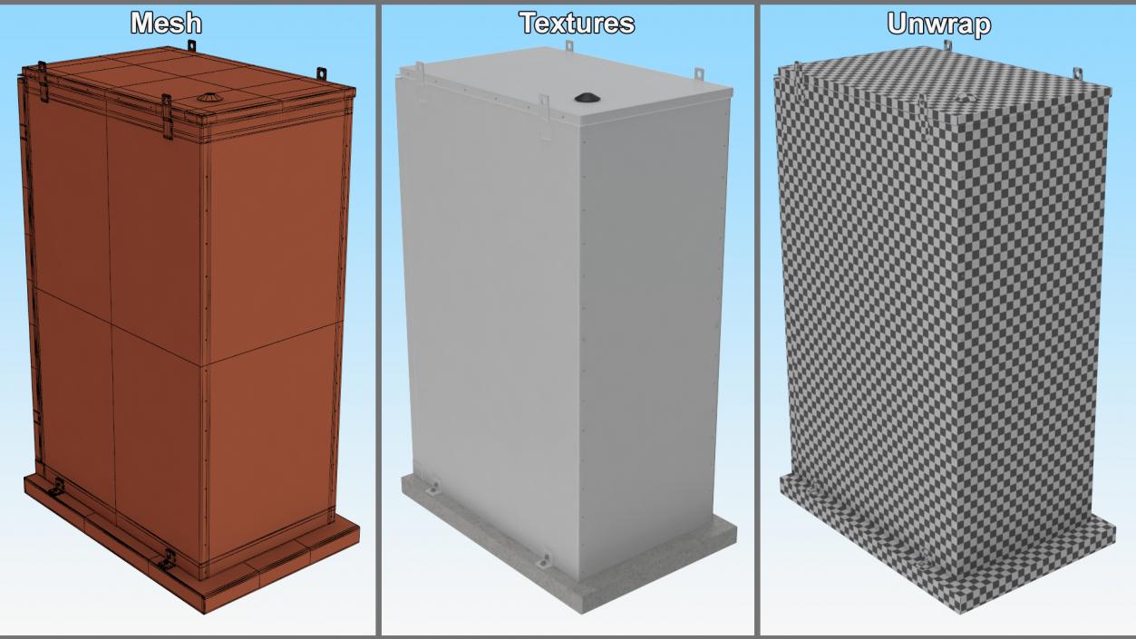 3D Tesla Commercial Battery Box Powerpack model