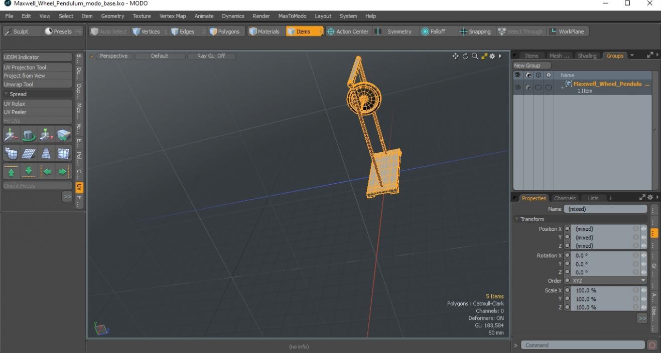 Maxwell Wheel Pendulum 3D