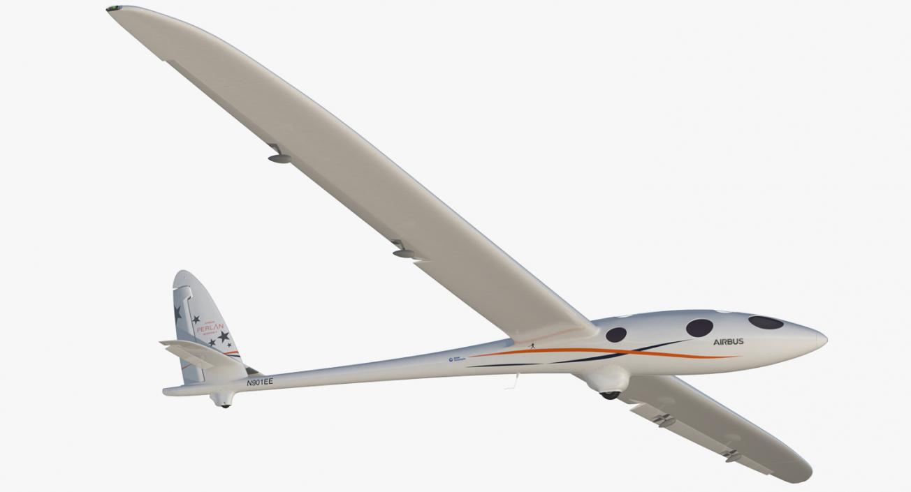 3D Airbus Perlan Mission II Glider Rigged model