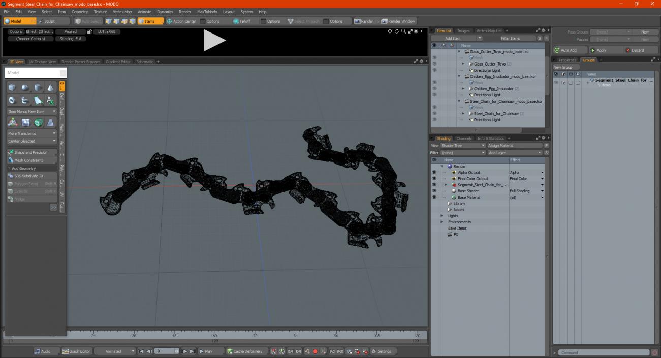 Segment Steel Chain for Chainsaw 3D