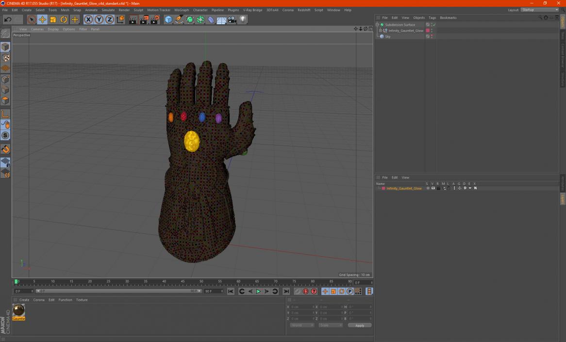 Infinity Gauntlet Glow 3D