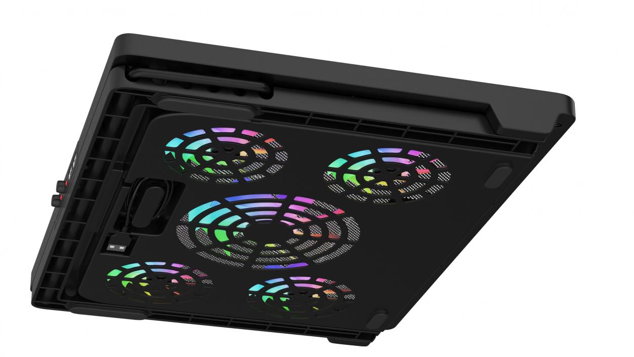 3D Gaming Laptop Cooling Pad with RGB Lighting model