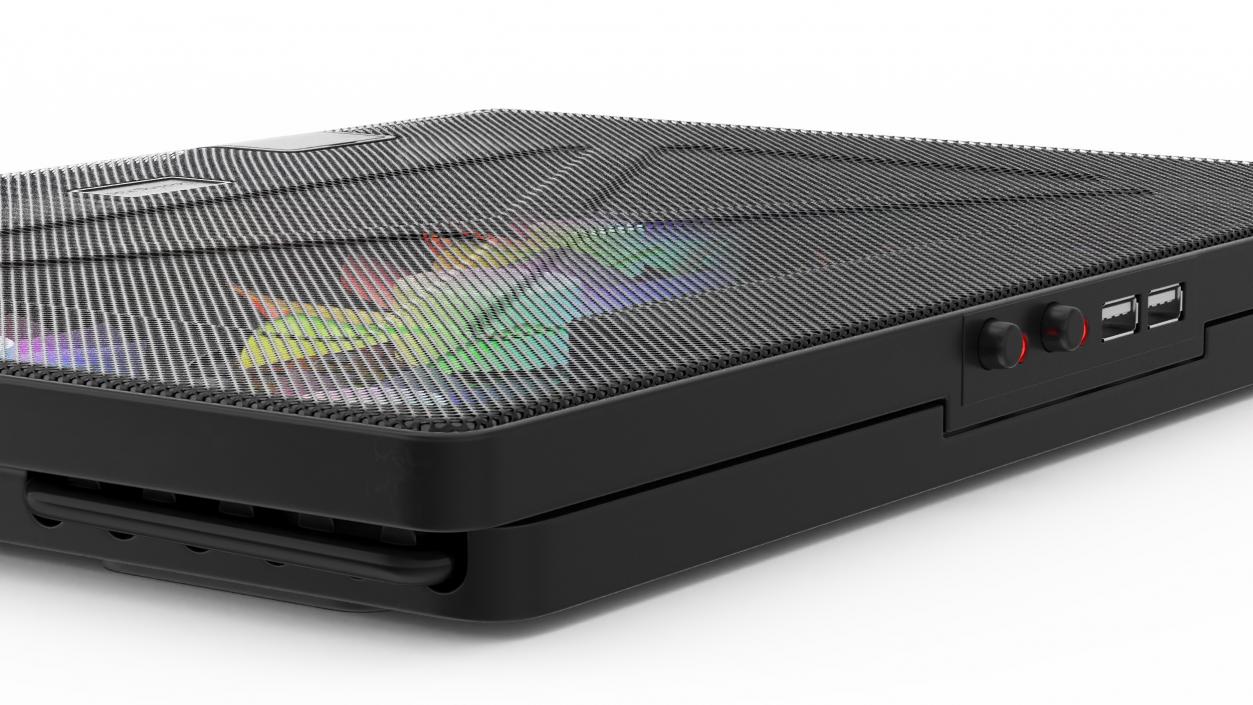 3D Gaming Laptop Cooling Pad with RGB Lighting model