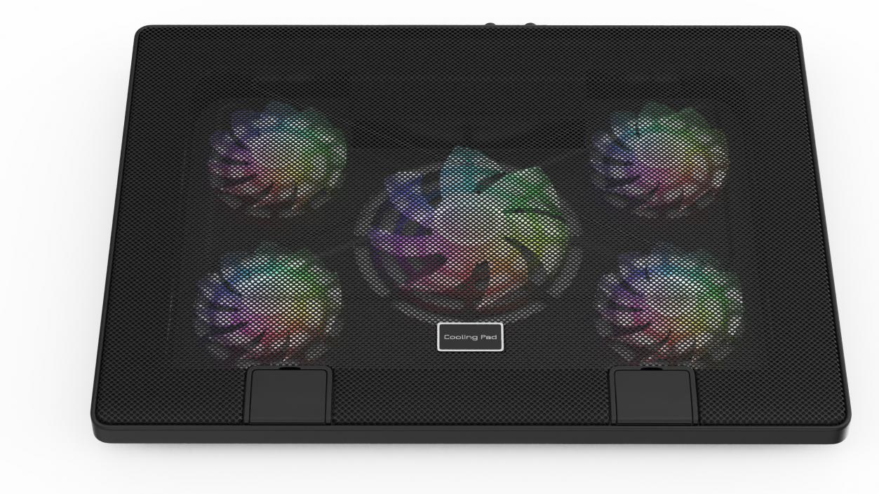 3D Gaming Laptop Cooling Pad with RGB Lighting model