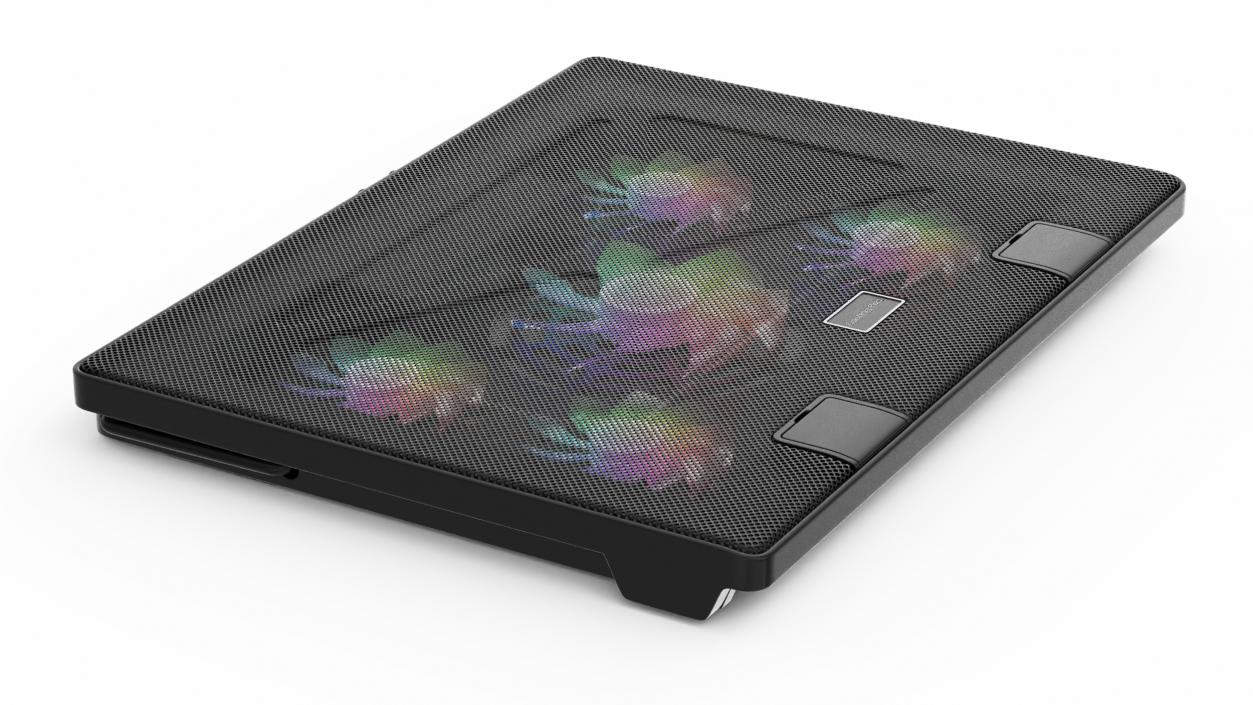 3D Gaming Laptop Cooling Pad with RGB Lighting model