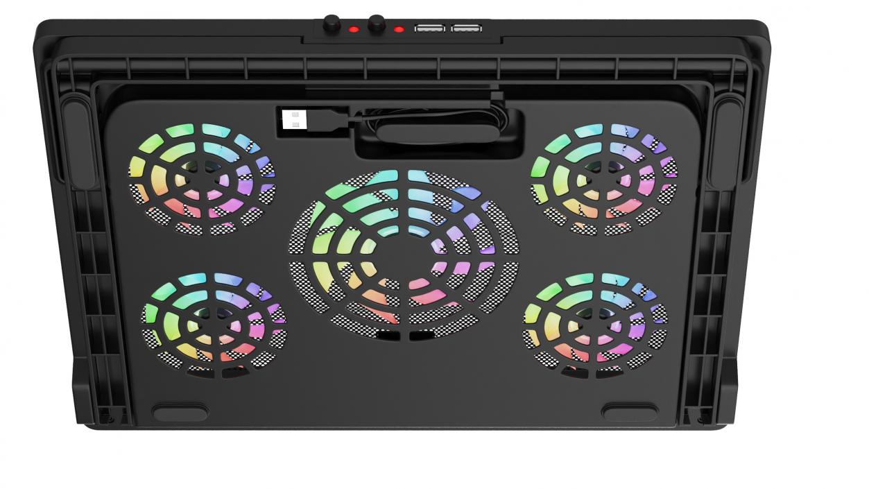 3D Gaming Laptop Cooling Pad with RGB Lighting model