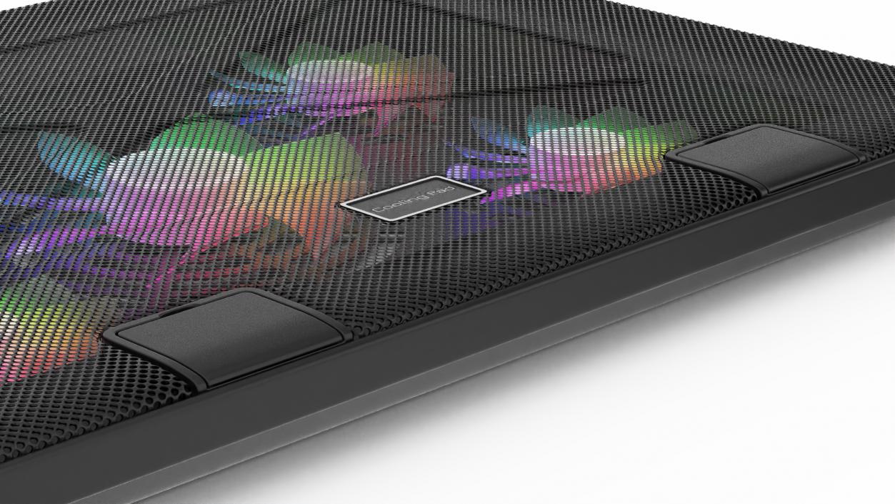 3D Gaming Laptop Cooling Pad with RGB Lighting model