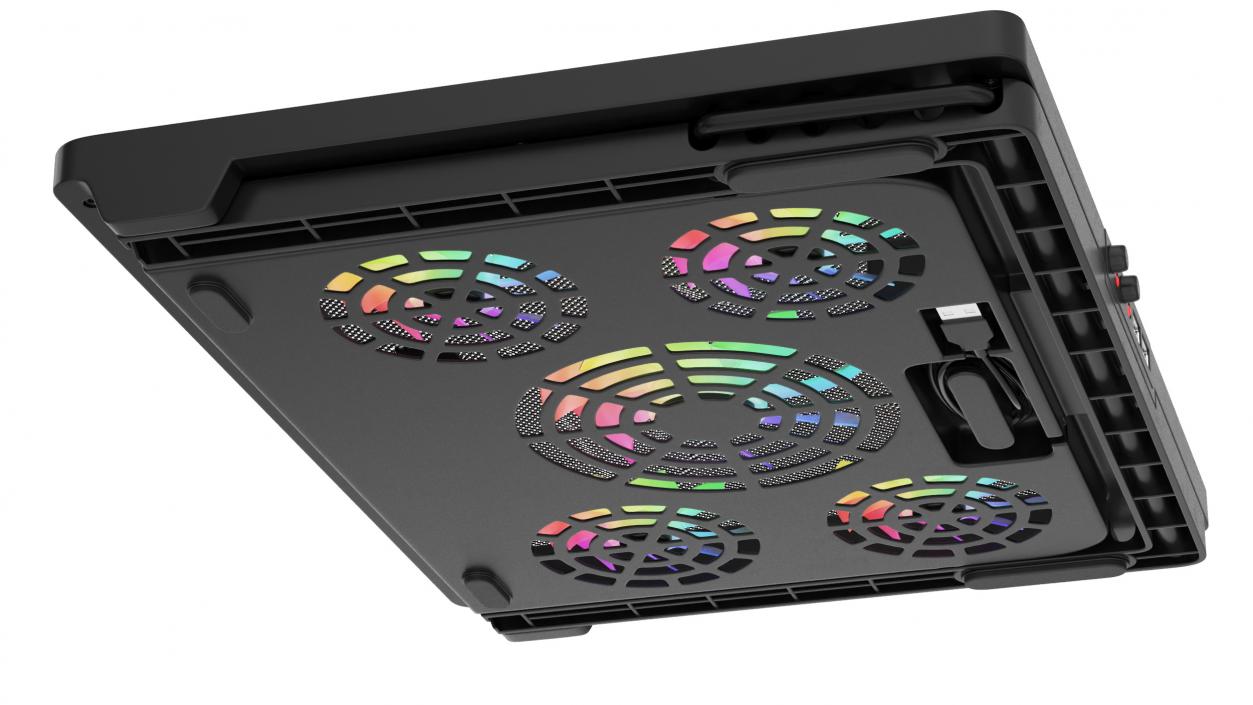 3D Gaming Laptop Cooling Pad with RGB Lighting model