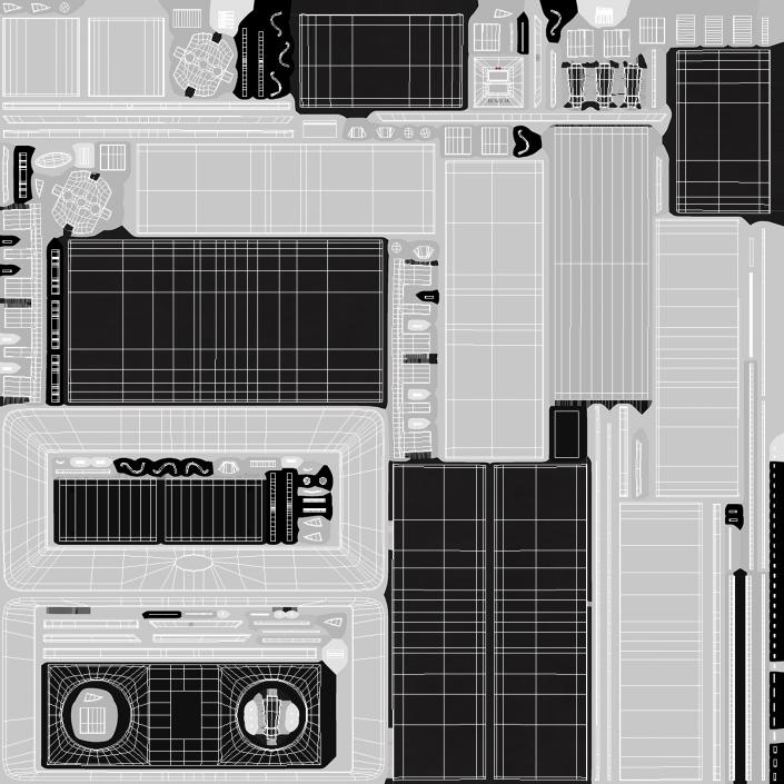 3D White Double Hidden Socket