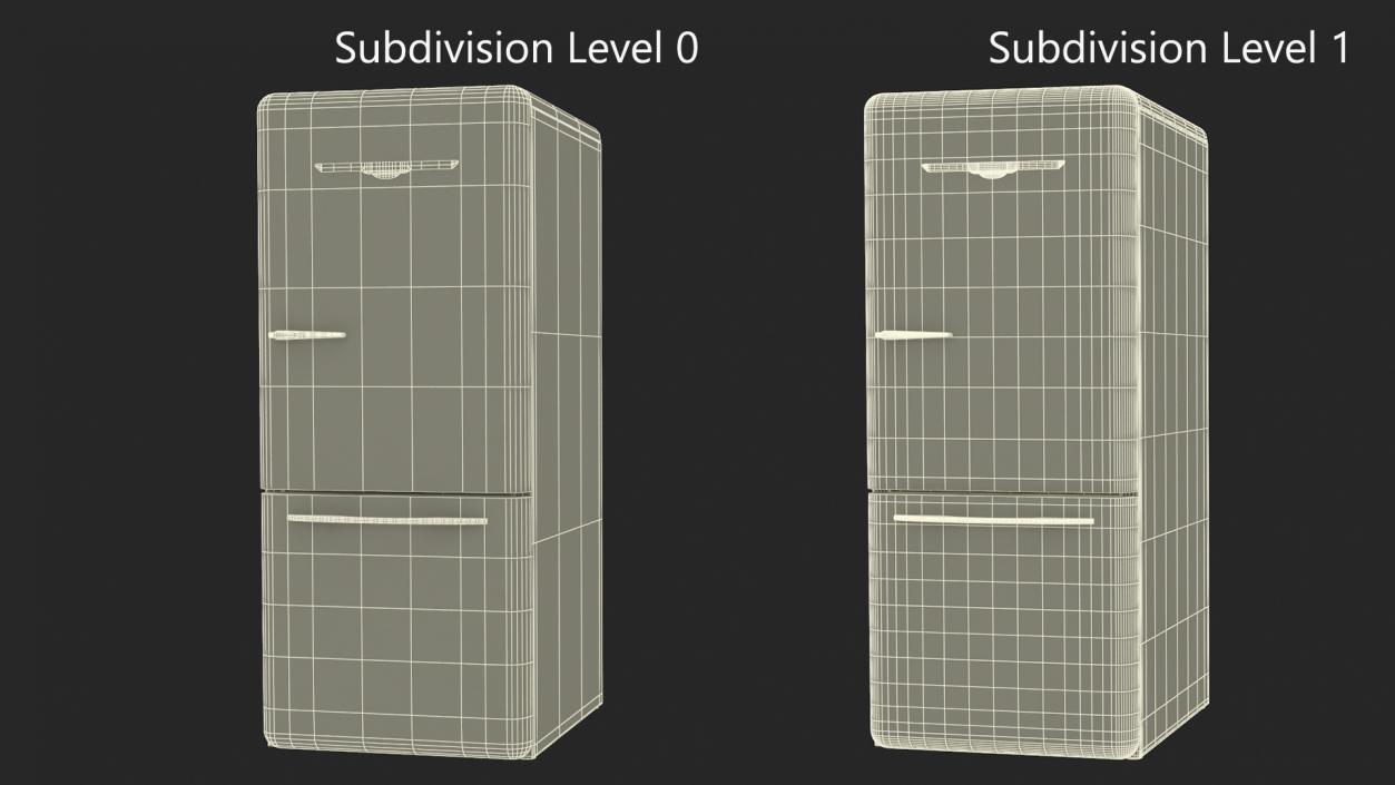 3D model Retro Design Refrigerator