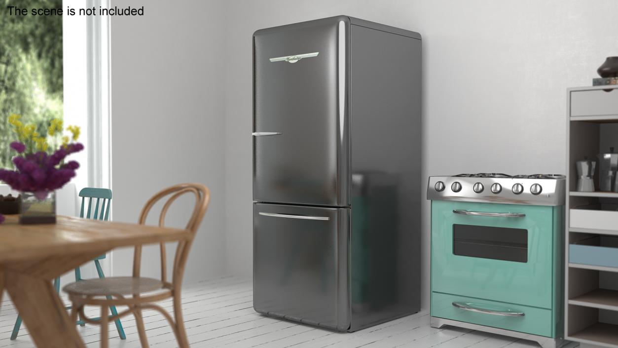 3D model Retro Design Refrigerator