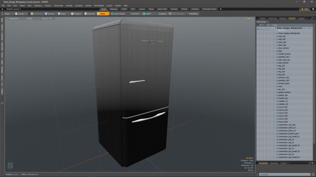 3D model Retro Design Refrigerator