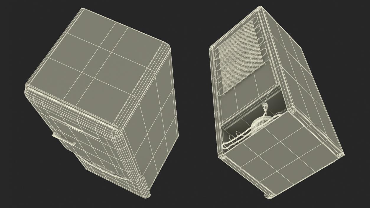 3D model Retro Design Refrigerator