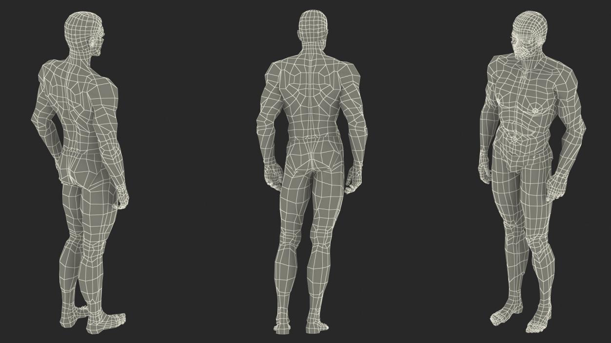 3D model African American Man