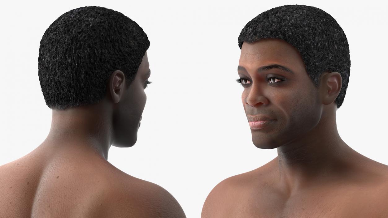 3D model African American Man