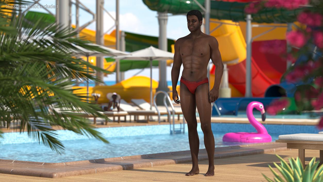 3D model African American Man