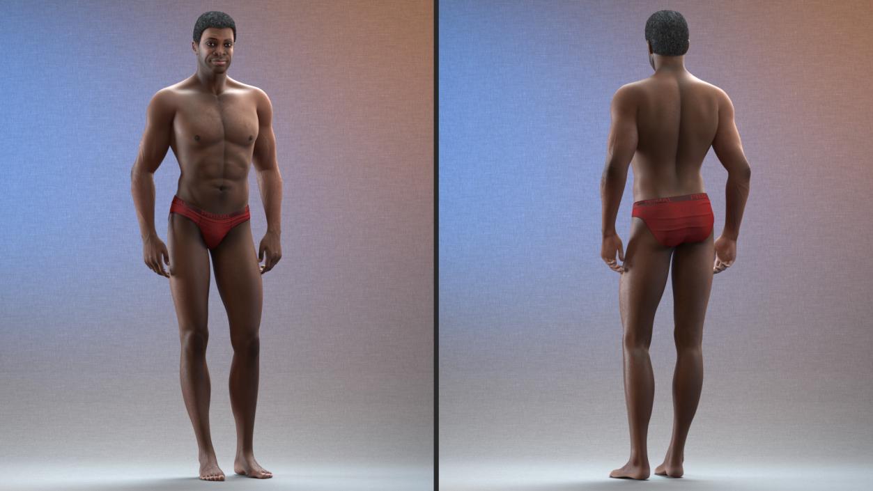 3D model African American Man