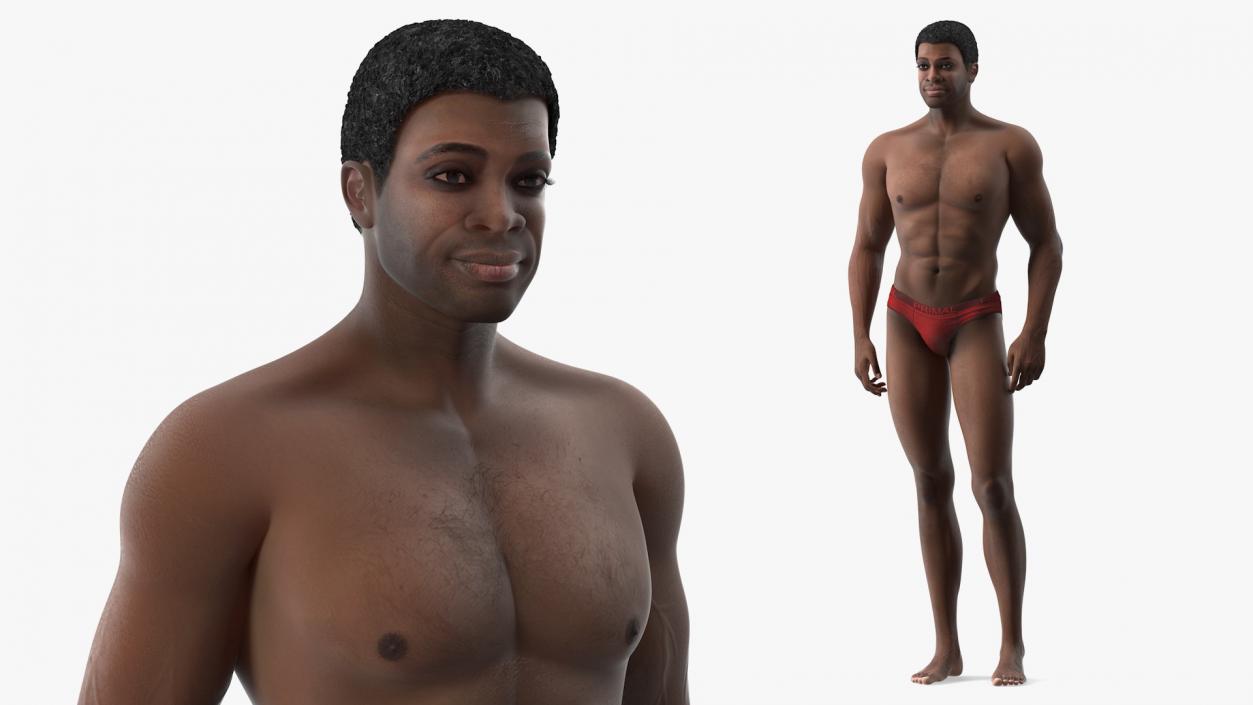 3D model African American Man