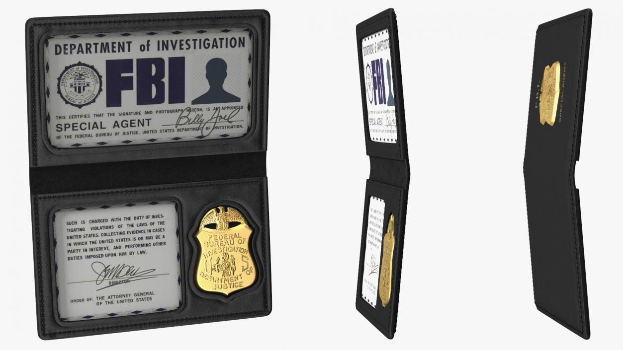 FBI Badge Open 3D model