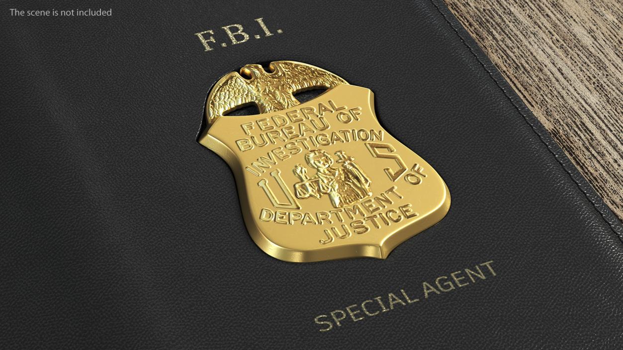 FBI Badge Open 3D model