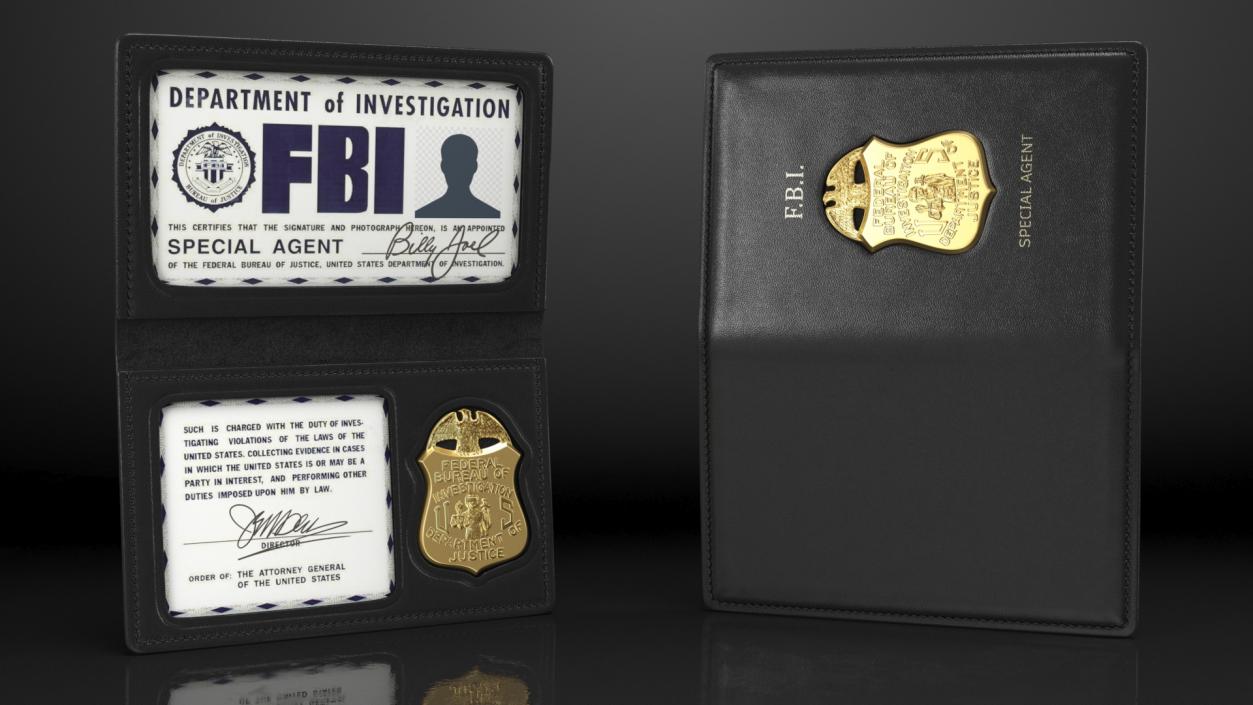 FBI Badge Open 3D model