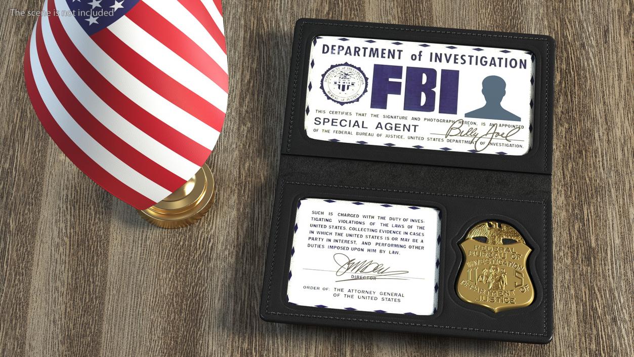 FBI Badge Open 3D model