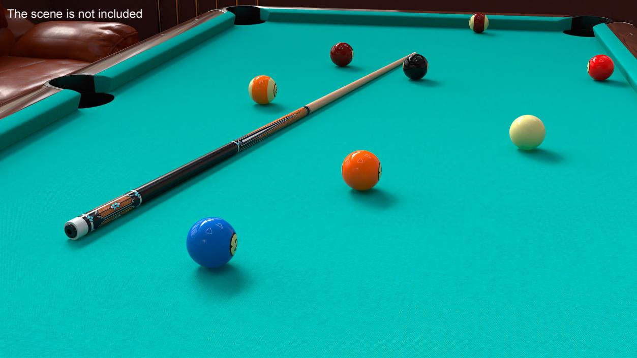 3D Commercial Public Pool Table Brunswick Green 2