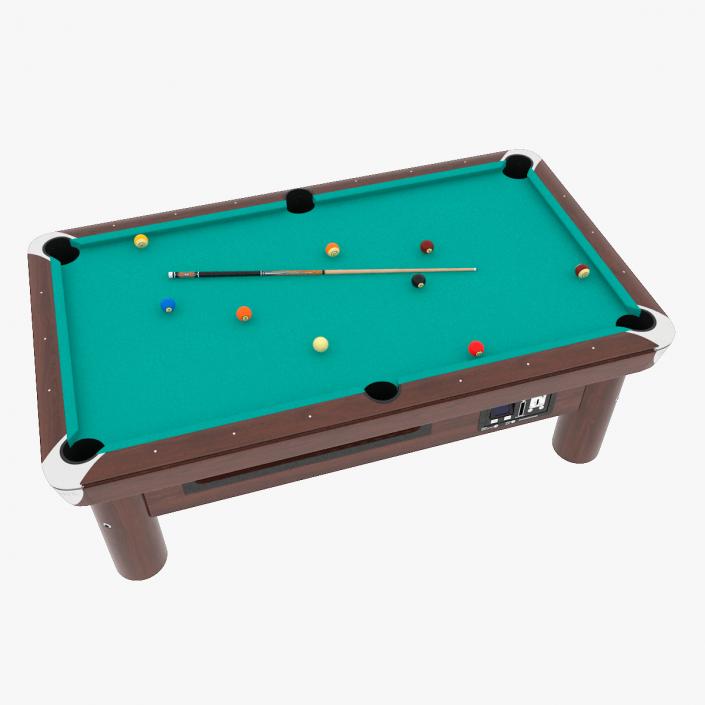 3D Commercial Public Pool Table Brunswick Green 2