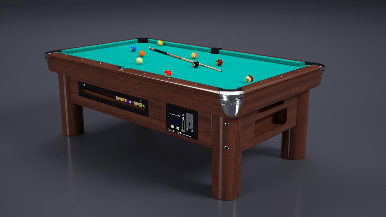 3D Commercial Public Pool Table Brunswick Green 2