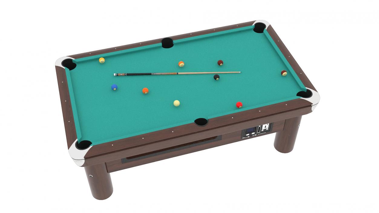 3D Commercial Public Pool Table Brunswick Green 2