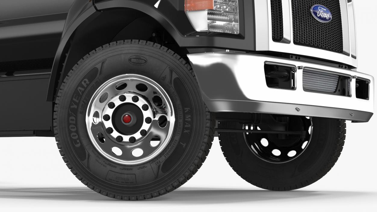 Ford F-650 Crew Cab Chassis Rigged 3D model