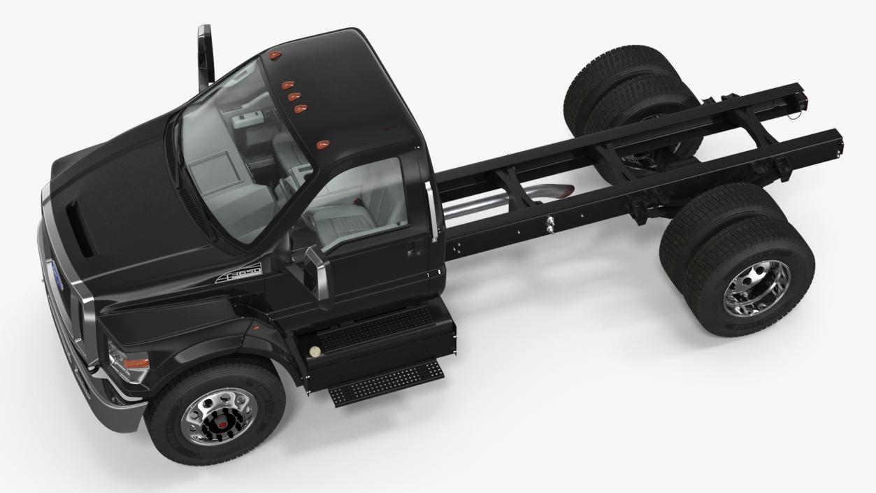 Ford F-650 Crew Cab Chassis Rigged 3D model