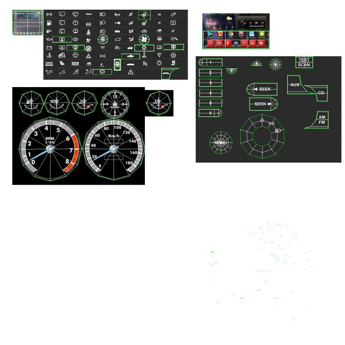 Ford F-650 Crew Cab Chassis Rigged 3D model