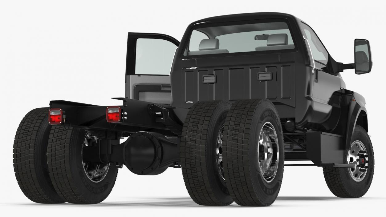 Ford F-650 Crew Cab Chassis Rigged 3D model