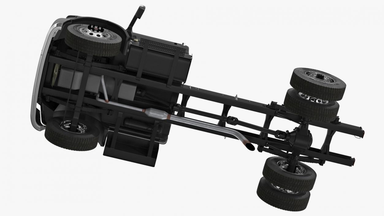 Ford F-650 Crew Cab Chassis Rigged 3D model