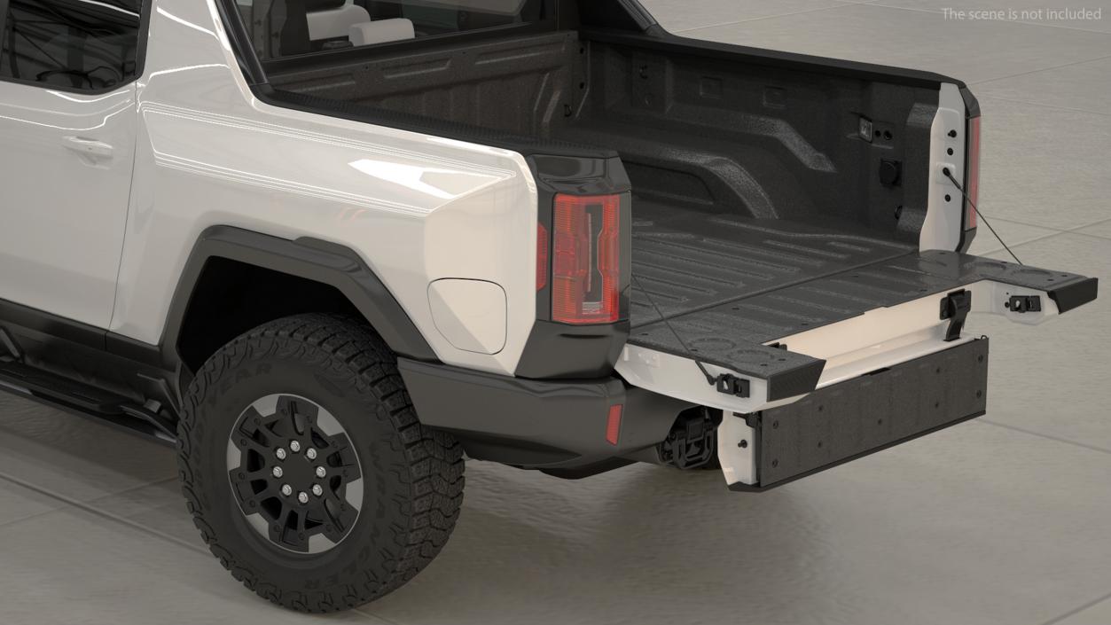 2022 GMC Hummer EV PICKUP Lights On Rigged 3D