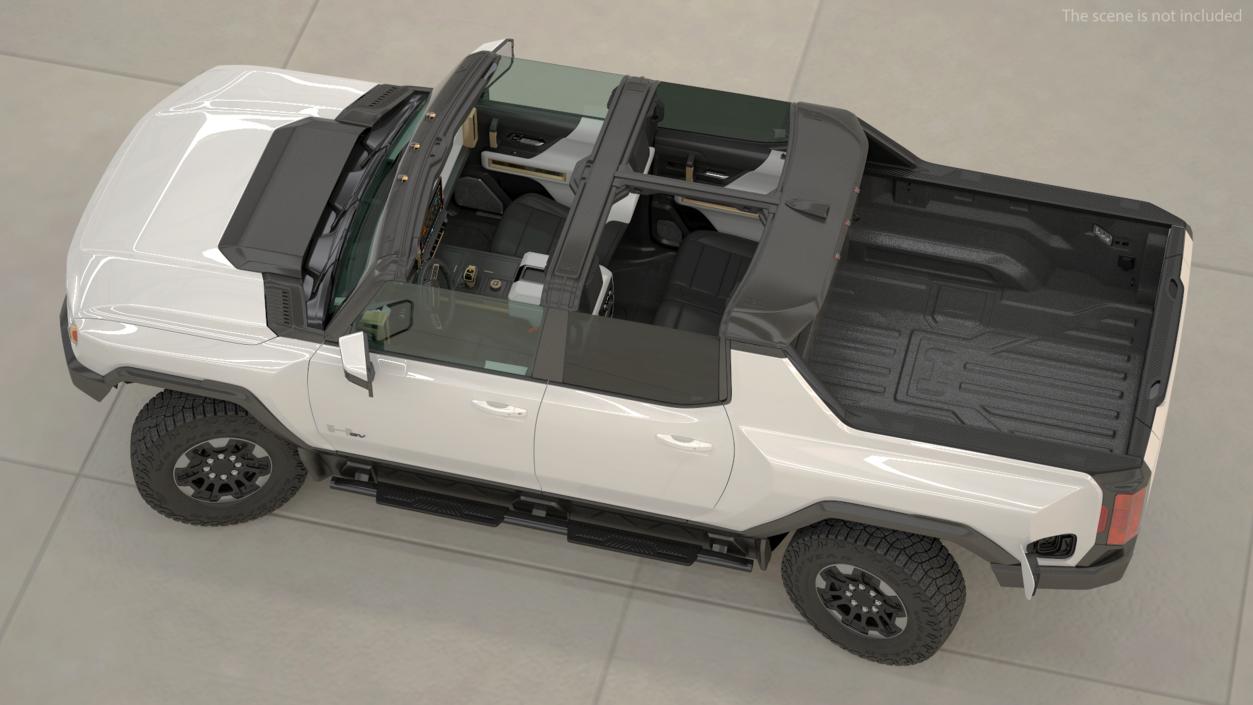 2022 GMC Hummer EV PICKUP Lights On Rigged 3D