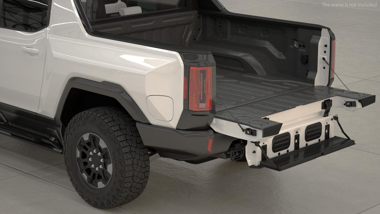 2022 GMC Hummer EV PICKUP Lights On Rigged 3D