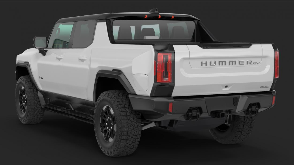 2022 GMC Hummer EV PICKUP Lights On Rigged 3D