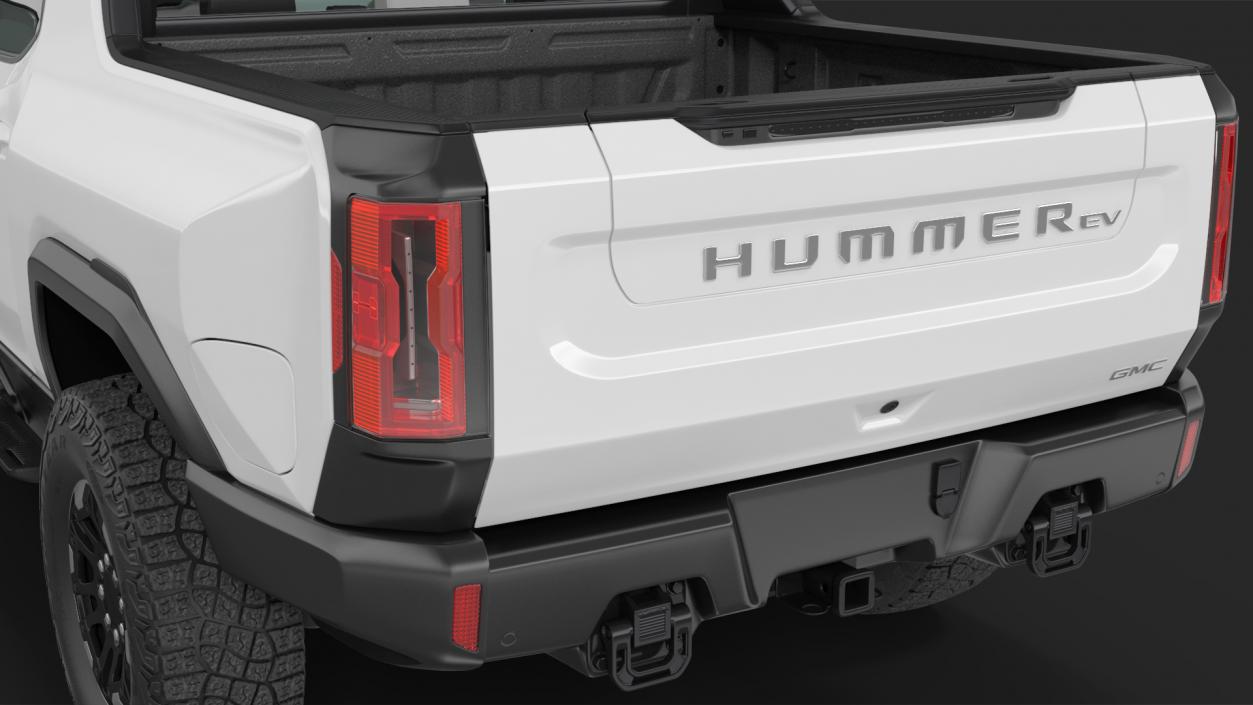 2022 GMC Hummer EV PICKUP Lights On Rigged 3D