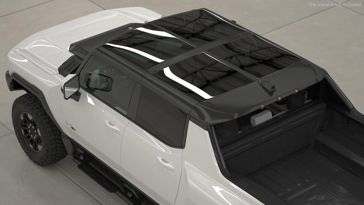 2022 GMC Hummer EV PICKUP Lights On Rigged 3D