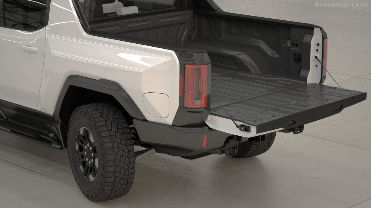 2022 GMC Hummer EV PICKUP Lights On Rigged 3D